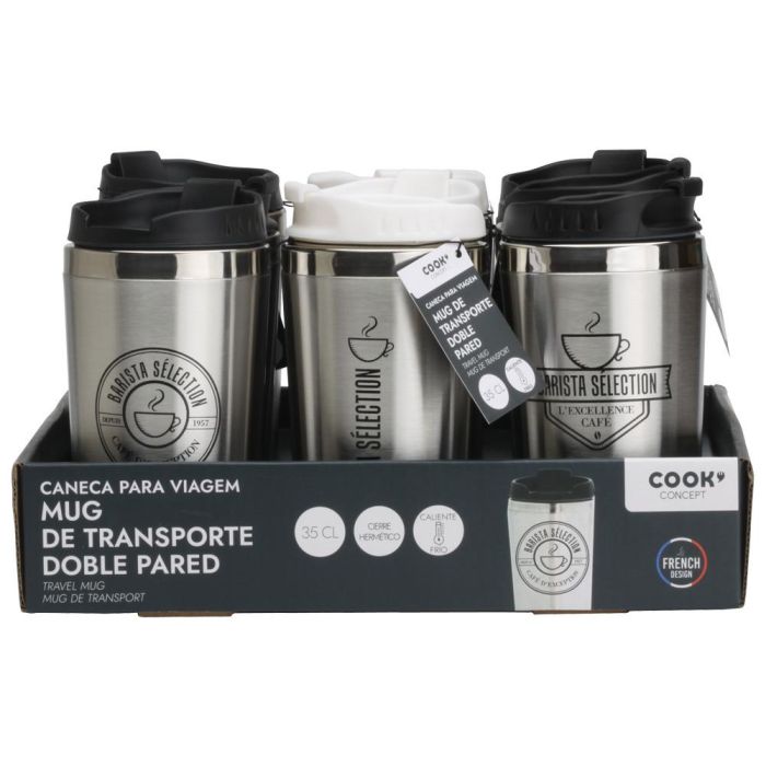 Cook Concept Mug Térmico Hermético 350 Ml - Acero Inoxidable, Doble Pared, Base Antideslizante 5 Cook Concept Mug Térmico Hermético 350 Ml - Acero Inoxidable, Doble Pared, Base Antideslizante 5