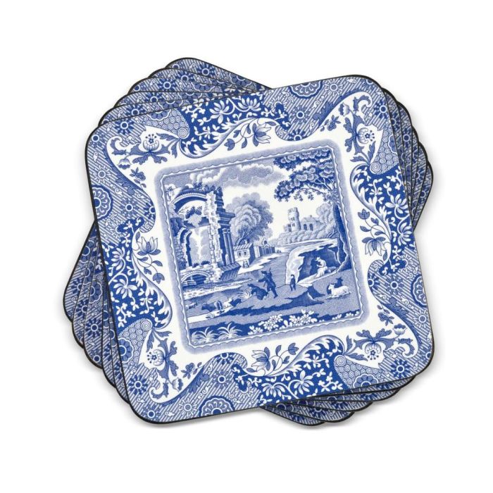 Spode Set 6 Posavasos Blue Italian de Corcho 10.5x10.5 cm 3