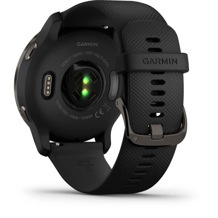 GARMIN Venu 2 - Reloj inteligente con GPS - Gris - Correa negra 2