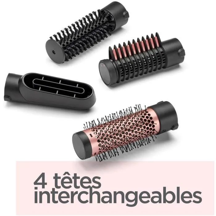 Babyliss AS126E Cepillo de Aire Perfect Finish 1000W con Cabezales Intercambiables para Estilizar y Secar el Cabello 1