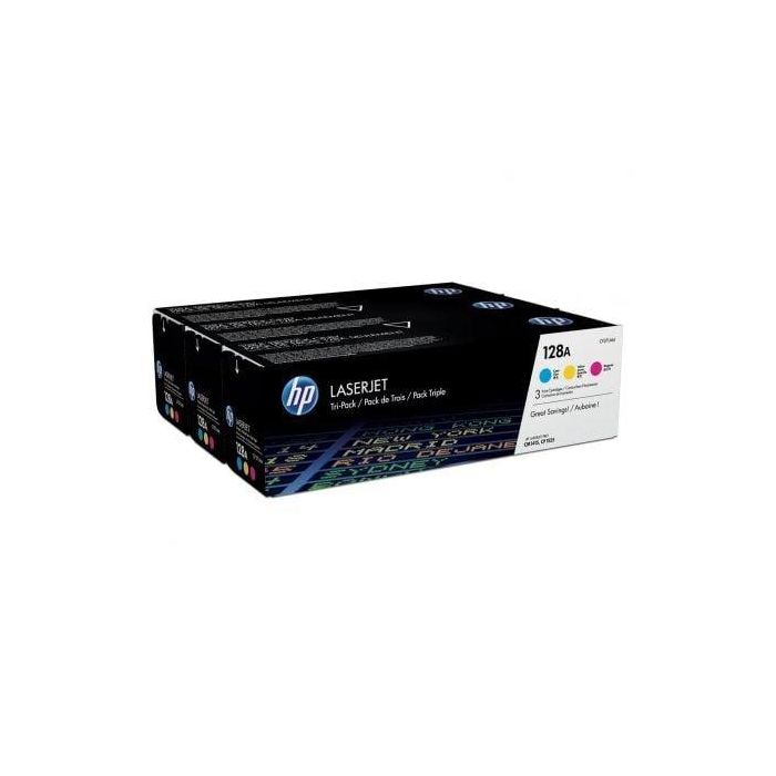 HP TONER LASER TRICOLOR 128A PACK 3