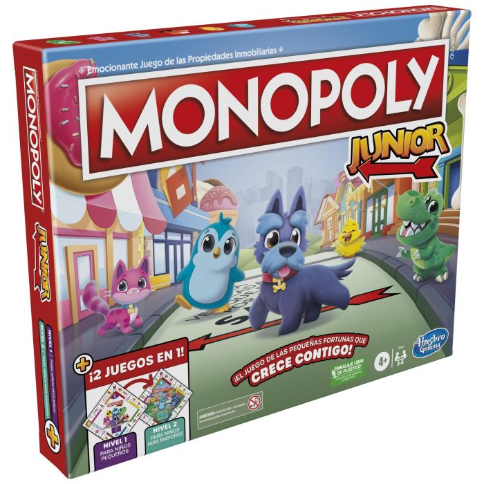 Hasbro Gaming Monopoly Junior F8562 2 Juegos En 1 1