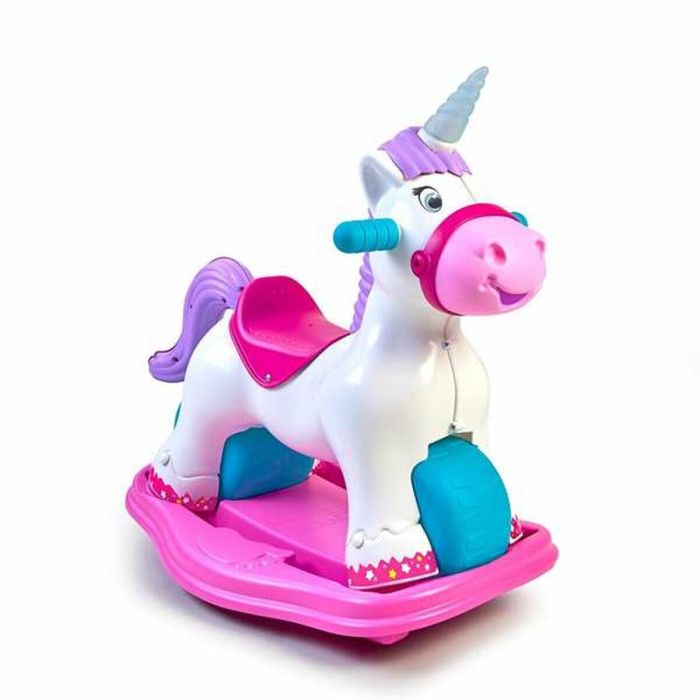 Correpasillos baby unicorn con sonido de trote y relincho ¡convertible en balancín!