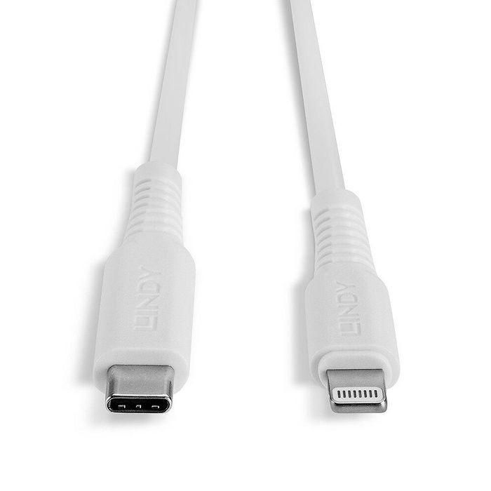 Lindy 3m USB Type C to Lightning Cable White 3 Lindy 3m USB Type C to Lightning Cable White 3