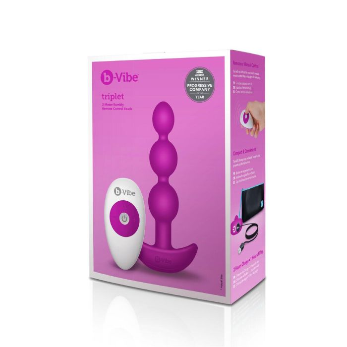 Bolas Anales de Triplet Moradas B-Vibe 92740 Rosa 0 Bolas Anales de Triplet Moradas B-Vibe 92740 Rosa 0