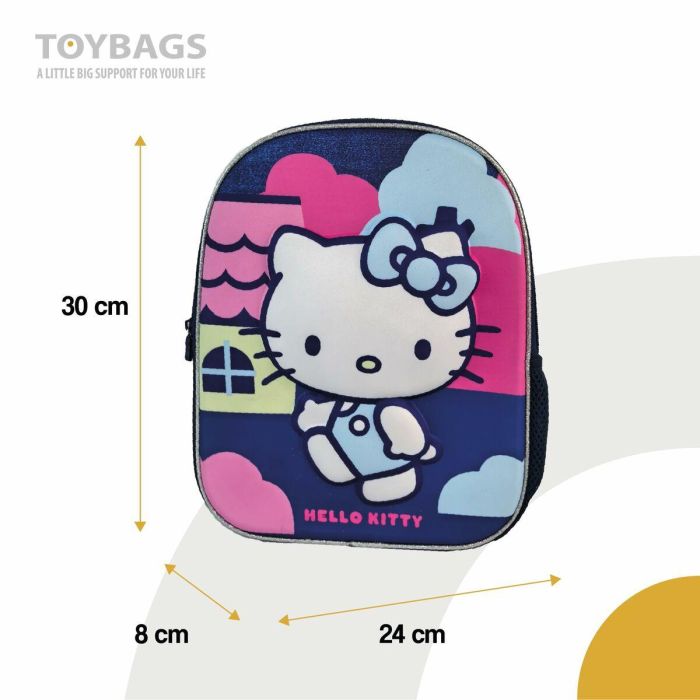 Hello Kitty Mochila Preescolar 3D, Bolsillo Lateral, Interior Forrado y Personalizado - Textil 4 Hello Kitty Mochila Preescolar 3D, Bolsillo Lateral, Interior Forrado y Personalizado - Textil 4