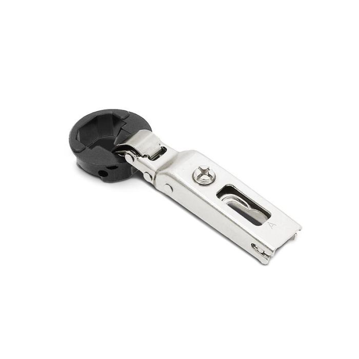 Salice S200 Bisagra para cristal Ø26 Codo recto. Apertura 94°. Compatible con espesores de cristal de 4 a 6 mm