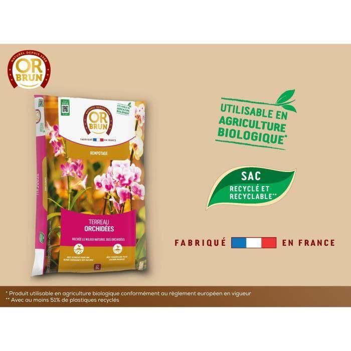 Tierra para orquídeas - BROWN GOLD - OBRTORC6U - 6L - Favorece el crecimiento 2 Tierra para orquídeas - BROWN GOLD - OBRTORC6U - 6L - Favorece el crecimiento 2