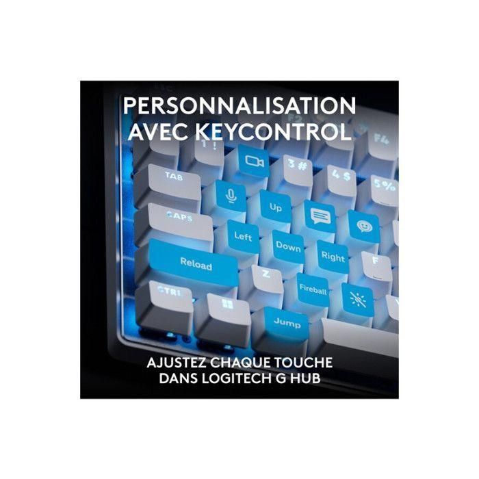 Teclado para juegos con cable Logitech G Pro X TKL Rapid AZERTY blanco 4