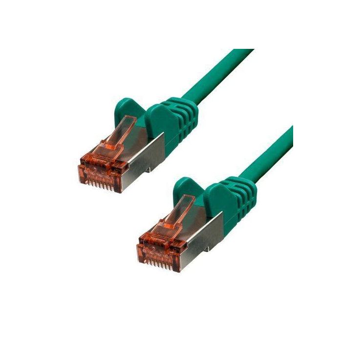 ProXtend Cable Ethernet CAT6 F/UTP CCA PVC Verde 5m con Apantallamiento contra Interferencias EMI y Protección de Pestaña Reforzada