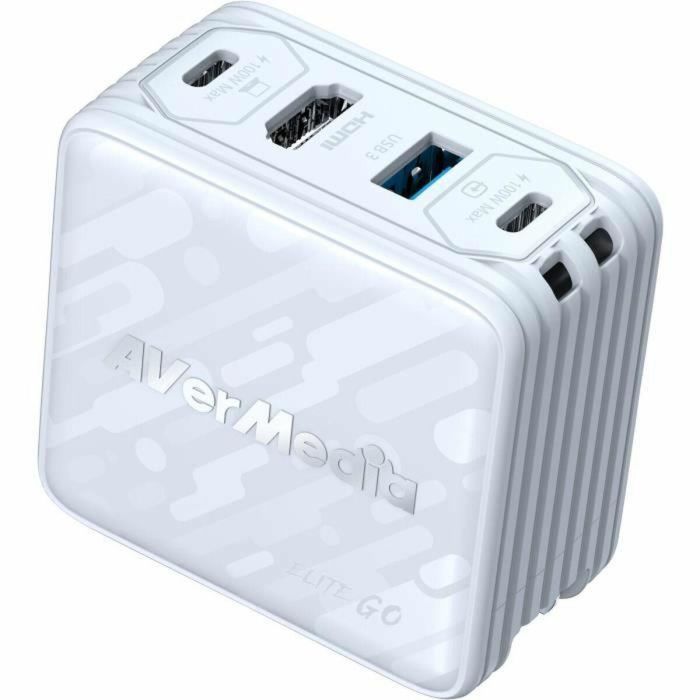 Cargador GaN - AVERMEDIA - 100W con captura de vídeo FHD GC313Pro Blanco Cargador GaN - AVERMEDIA - 100W con captura de vídeo FHD GC313Pro Blanco