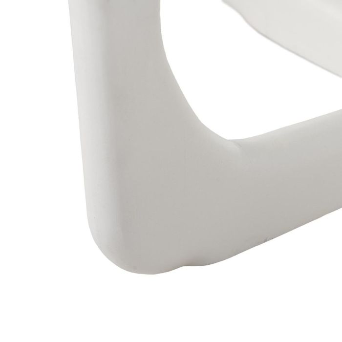 Mesa Centro Blanco Mármol/Madera Salón 75 X 75 X 40 cm