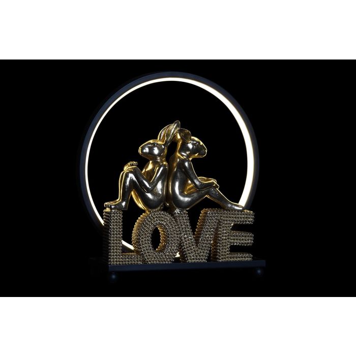 DKD Home Decor Decoración Luminosa Glam Love Conejitos Dorado Negro USB LED 11x31.5x30 cm 1 DKD Home Decor Decoración Luminosa Glam Love Conejitos Dorado Negro USB LED 11x31.5x30 cm 1