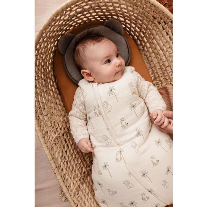 Mini edredón - CANDIDE - 55 cm - 0/3 meses - Blanco con estampado de tigre 5