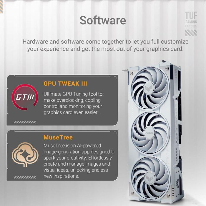 ASUS TUF-RTX5070TI-O16G-WHITE-GAMING GeForce RTX 5070 Ti 16GB GDDR7 Gaming Blanca PCI Express 5.0 22