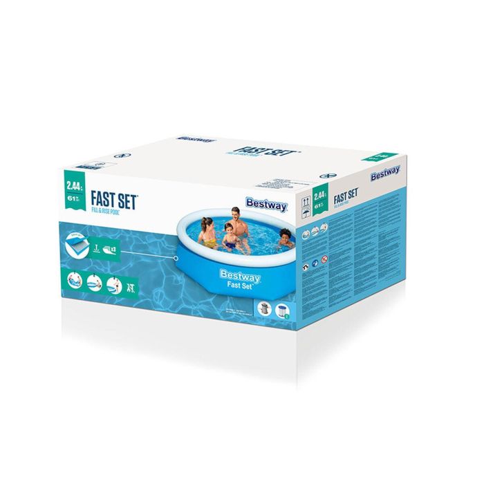 Bestway Piscina Hinchable Adulto Aro con Depurador 244x61 cm Jardin 57450 4