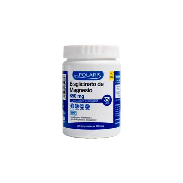 POLARIS Bisglicinato de Magnesio 850 mg, 300 tabletas