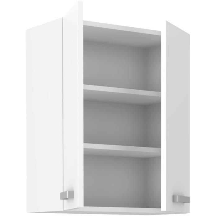 ATLAS Unidad alta con 2 puertas - Decoración blanca - L60 cm 1