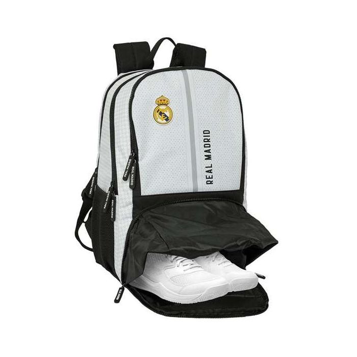 Mochila de Pádel Real Madrid C.F. 24/25 Blanco Gris 1 Mochila de Pádel Real Madrid C.F. 24/25 Blanco Gris 1