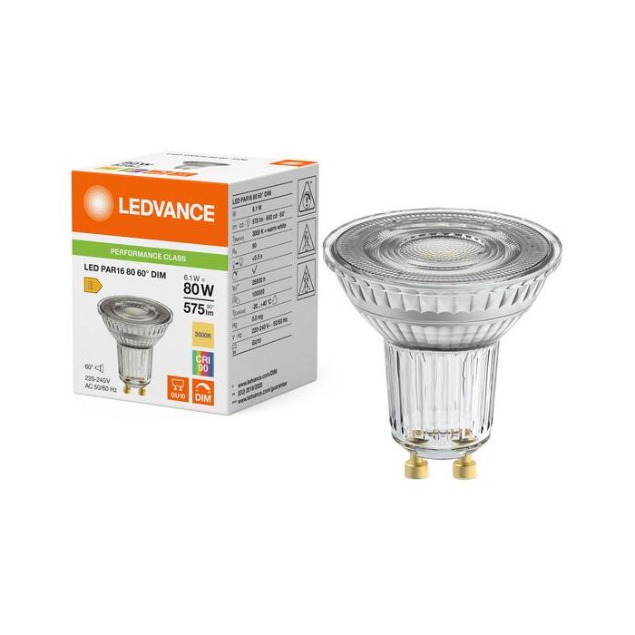 Osram LED PAR16 80 60° DIM P 6.1W 930 GU10 Dimmbare LED-Reflektorlampen PAR16 mit 2 Osram LED PAR16 80 60° DIM P 6.1W 930 GU10 Dimmbare LED-Reflektorlampen PAR16 mit 2