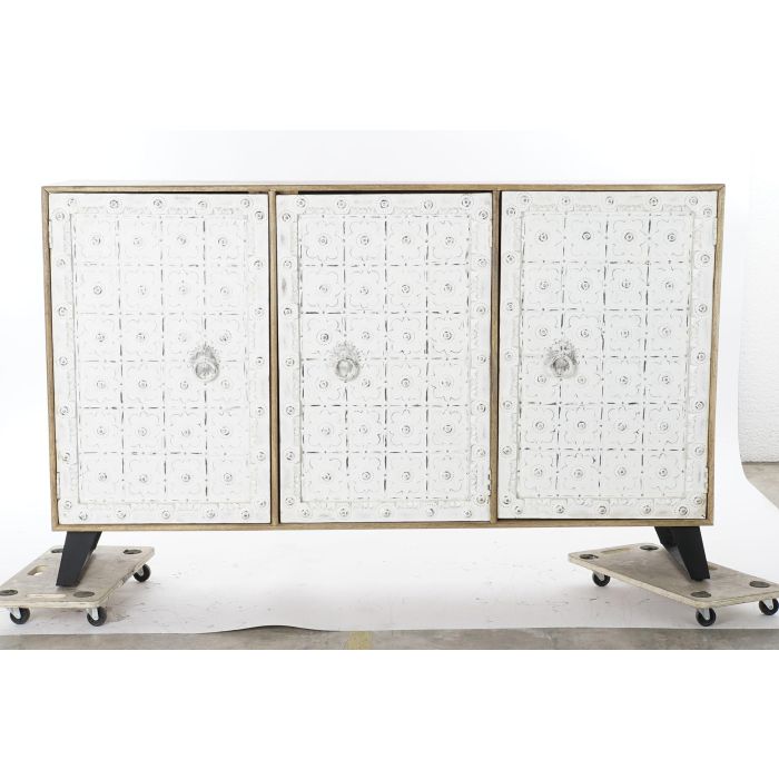DKD Home Decor Buffet Blanco Natural Mango 165 x 45 x 100 cm 3 Puertas 7 DKD Home Decor Buffet Blanco Natural Mango 165 x 45 x 100 cm 3 Puertas 7