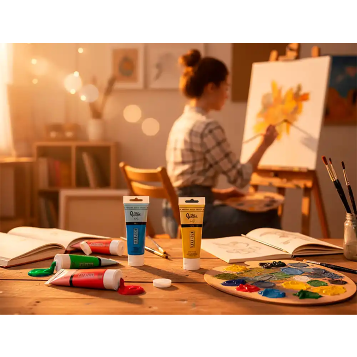 Liderpapel Pintura acrílica tubo 60 ml color azul 5