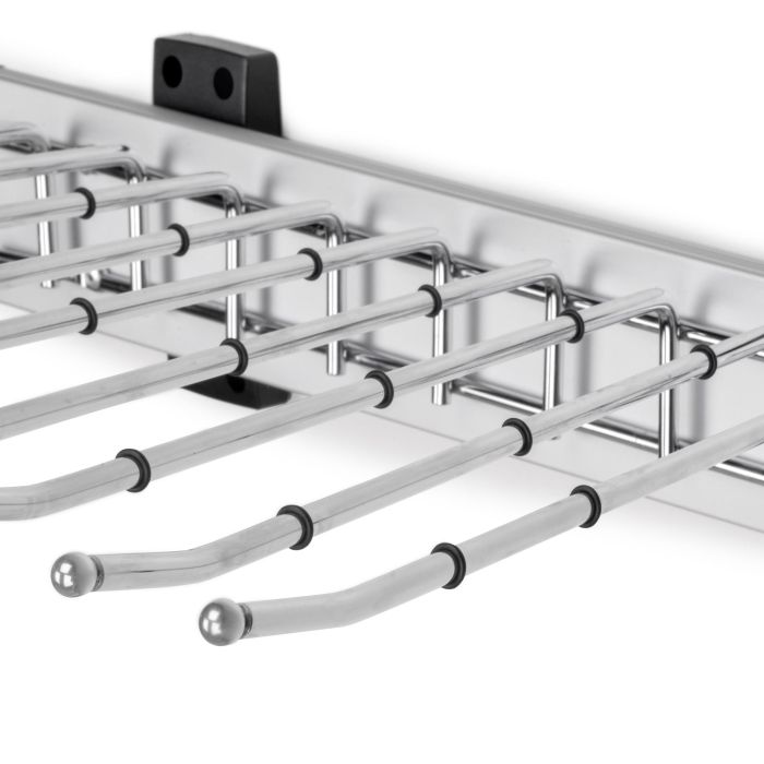 Emuca Pantalonero de montaje lateral para armario Self, Mano derecha, Acero y Plástico y Aluminio, Cromado 5