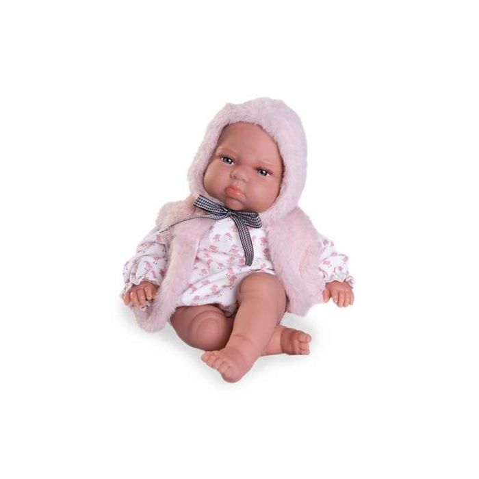Muñeca tufi con bolitas con chaleco 34 cm