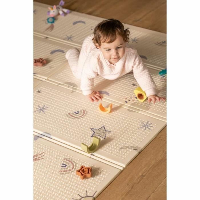 Nuby NUB0048526251261 Alfombra de juego reversible Arcoíris 200 x 150 x 1 cm para bebés y niños 2