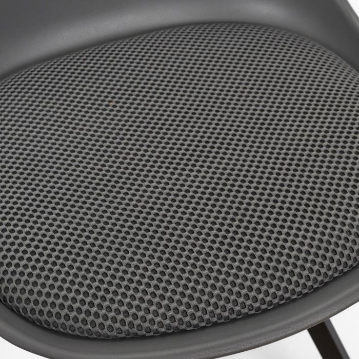 Home Deco Factory Silla Pp Con Cojín Atom Gris Contemporain Polipropileno Metal 52x47x82cm 5