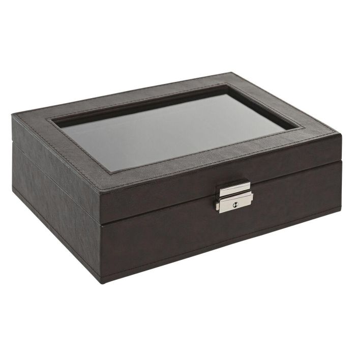 Caja-Joyero Home ESPRIT Marrón Marrón oscuro Poliuretano 25 x 16 x 8,5 cm 1 Caja-Joyero Home ESPRIT Marrón Marrón oscuro Poliuretano 25 x 16 x 8,5 cm 1