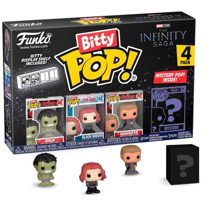 Blister 4 figuras Bitty POP Marvel The Infinity Saga Hulk 1