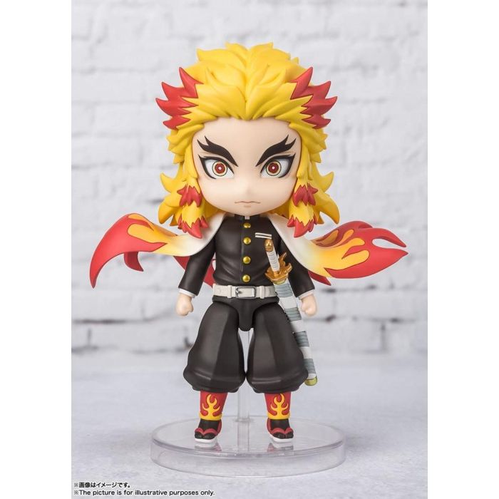 Tamashii Nations Figura Kyojuro Rengoku Flame Breathing de Demon Slayer Kimetsu No Yaiba Figuarts Mini 1