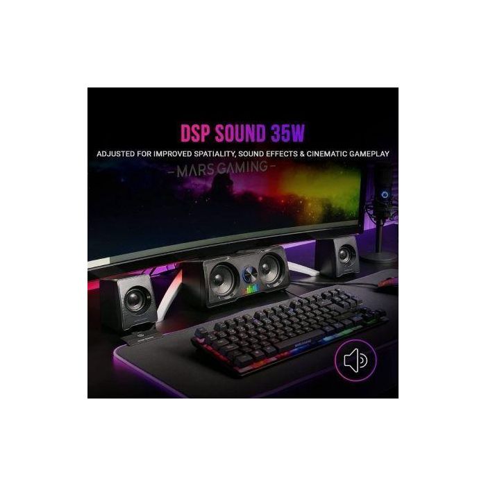 Altavoces Mars Gaming MS22/ 35W/ 2.2/ Negros 1 Altavoces Mars Gaming MS22/ 35W/ 2.2/ Negros 1