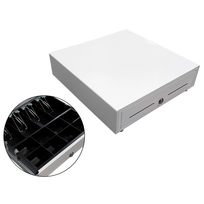 Seypos Cajon Portamonedas Blanco 410x415x110mm Eléctrico 8 Monederos 4 Billeteros con Llave 0 Seypos Cajon Portamonedas Blanco 410x415x110mm Eléctrico 8 Monederos 4 Billeteros con Llave 0