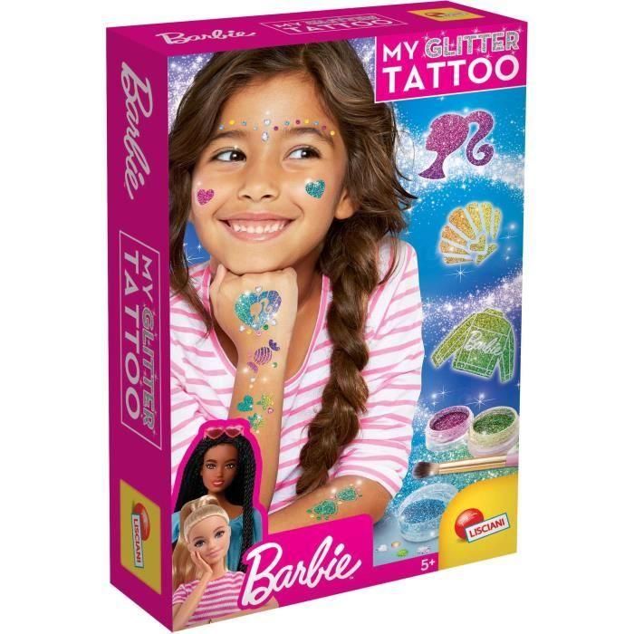 Tatuajes Temporales Barbie My Glitter Tattoo Purpurina 20 Piezas