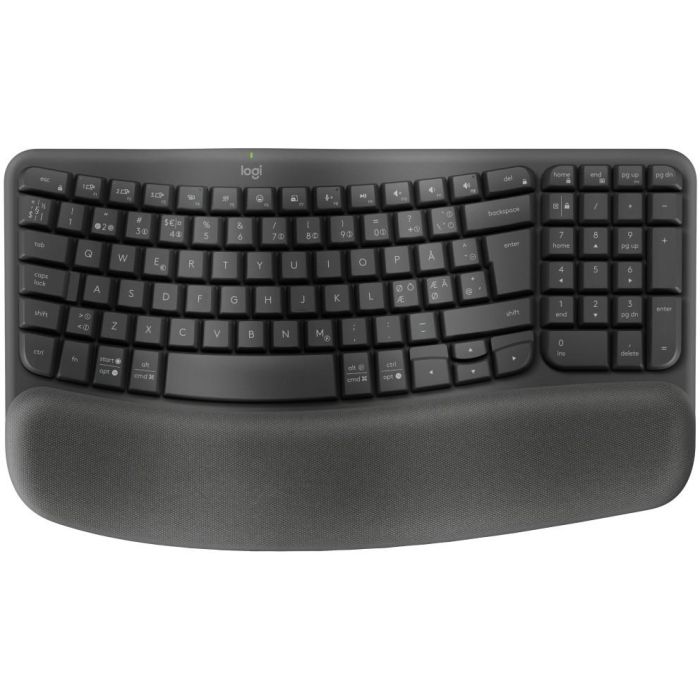 Logitech Wave Keys Keyboard with cushioned palm rest wireless Bluetooth LE QWERTY graphite (PAN) 3 Logitech Wave Keys Keyboard with cushioned palm rest wireless Bluetooth LE QWERTY graphite (PAN) 3
