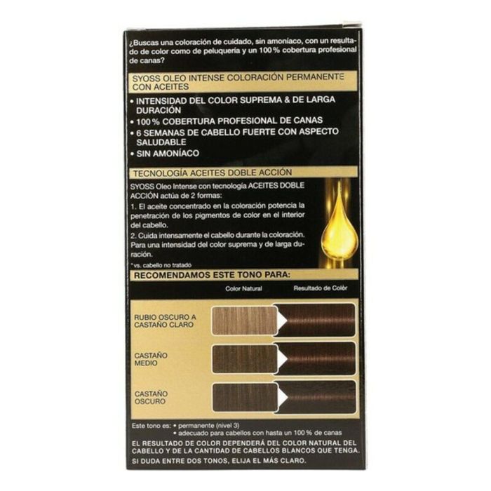 Syoss Oleo Intense Tinte Sin Amoniaco #6.76-Cobrizo Ambar 3.10-castaño 5 pz 2 Syoss Oleo Intense Tinte Sin Amoniaco #6.76-Cobrizo Ambar 3.10-castaño 5 pz 2