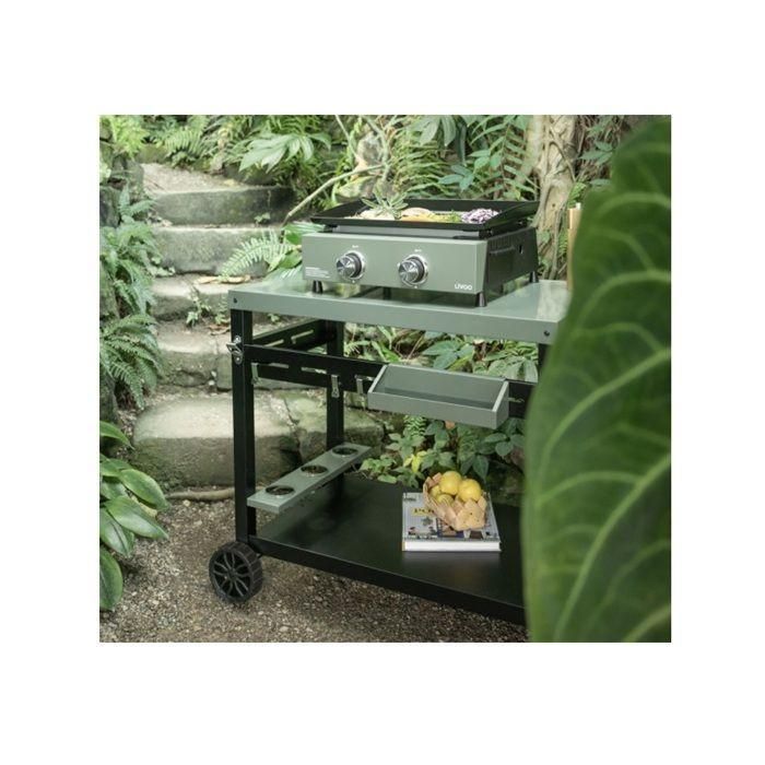 Livoo DOC323 Plancha de gas 5000W, placa de acero esmaltado 45,5 x 35,5 cm 2