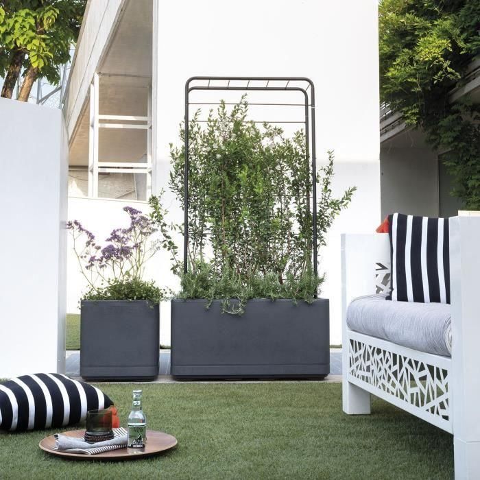 Deroma 9HN14SZ Maceta Cubo Cosmo con reserva de agua, ruedas, Antracita, 38 cm 2 Deroma 9HN14SZ Maceta Cubo Cosmo con reserva de agua, ruedas, Antracita, 38 cm 2