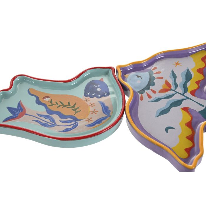 Bandeja Vaciabolsillos Urban DKD Home Decor Multicolor 14 x 2 x 21 cm (12 Unidades) 1