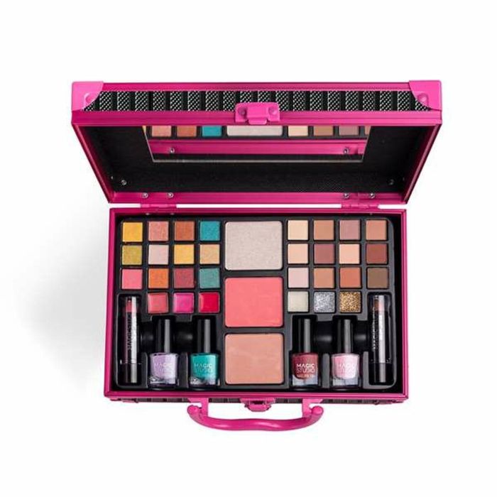 Magic Studio Maletín Colorful Perfect Traveller - 24 Sombras de Ojos, 6 Brillos de Labios, 4 Esmaltes, 3 Rubores, 2 Labiales