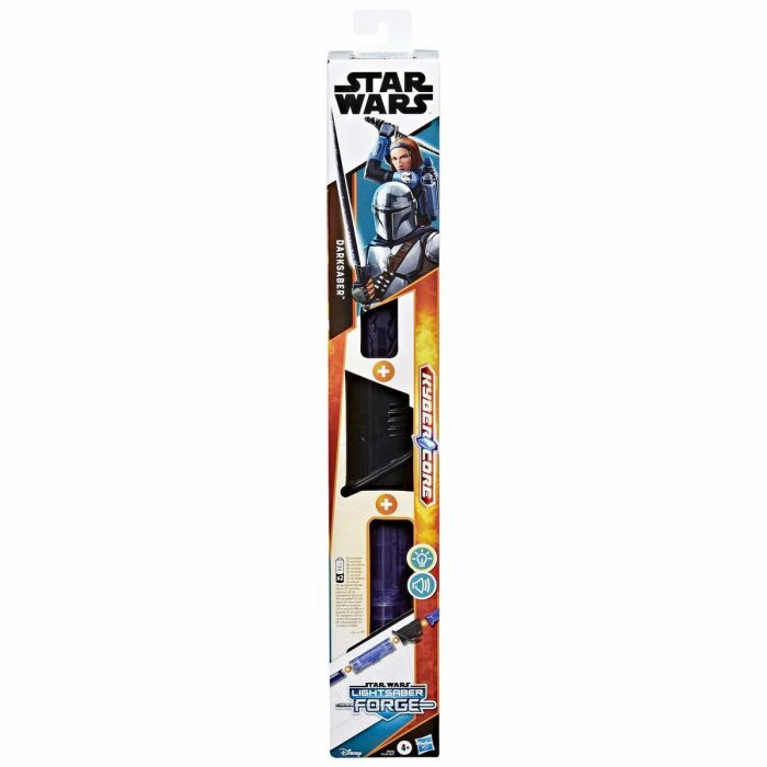 Sable láser electrónico Mandalorian Sable negro, Star Wars Lightsaber Forge Kyber Core, juguetes para niños, 4 años 2