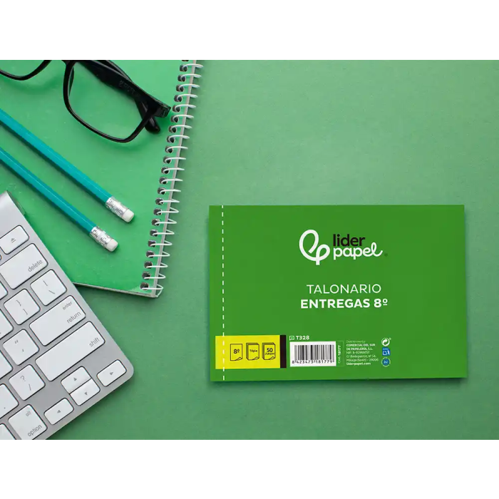 Liderpapel T328 Talonario Entregas 8º Original y 2 Copias Apaisado 6