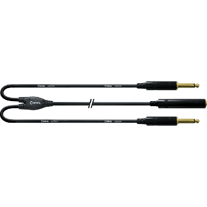 Cable Y Jack Mono Hembra/2 Jacks Mono Macho 30 Cm 2 Cable Y Jack Mono Hembra/2 Jacks Mono Macho 30 Cm 2