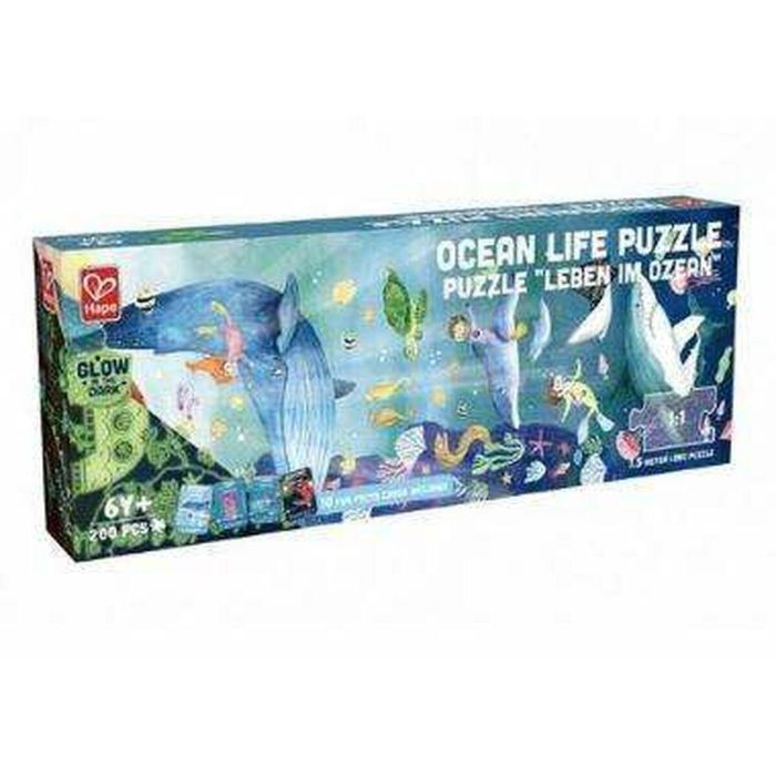 Puzzle vida marina 1.5 metros largo contiene 200 piezas que se iluminan en la oscuridad y 10 cartas con datos. 150x30x0,2cm Puzzle vida marina 1.5 metros largo contiene 200 piezas que se iluminan en la oscuridad y 10 cartas con datos. 150x30x0,2cm