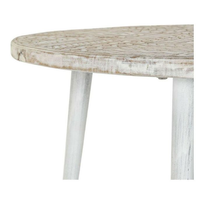 Mesita Auxiliar Indio DKD Home Decor Blanco Dorado 75 x 50 x 75 cm 2 Mesita Auxiliar Indio DKD Home Decor Blanco Dorado 75 x 50 x 75 cm 2