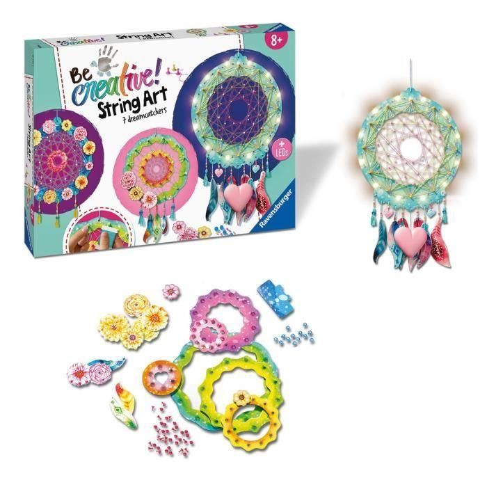Ravensburger - String Art Dreamcatchers - 4005556182350 - de 8 años 1 Ravensburger - String Art Dreamcatchers - 4005556182350 - de 8 años 1