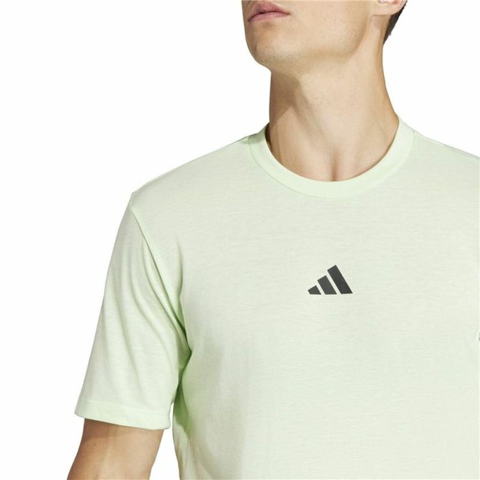 Camiseta de Manga Corta Hombre Adidas Essentials Wo Logo Verde limón 1