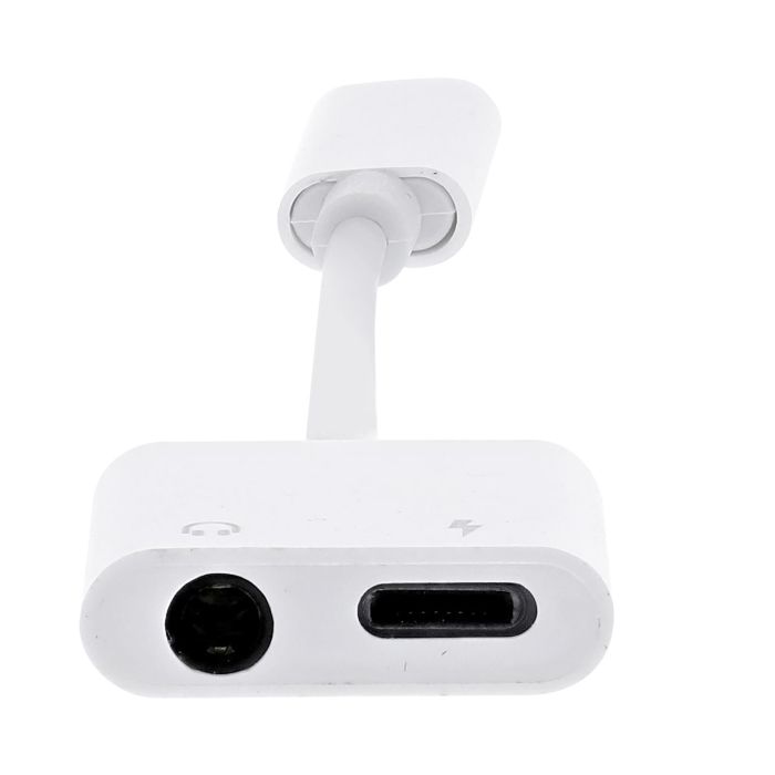 TNB WAY - Adaptador Lightning a jack de 3,5 mm hembra + Lightning hembra - blanco TNB WAY - Adaptador Lightning a jack de 3,5 mm hembra + Lightning hembra - blanco